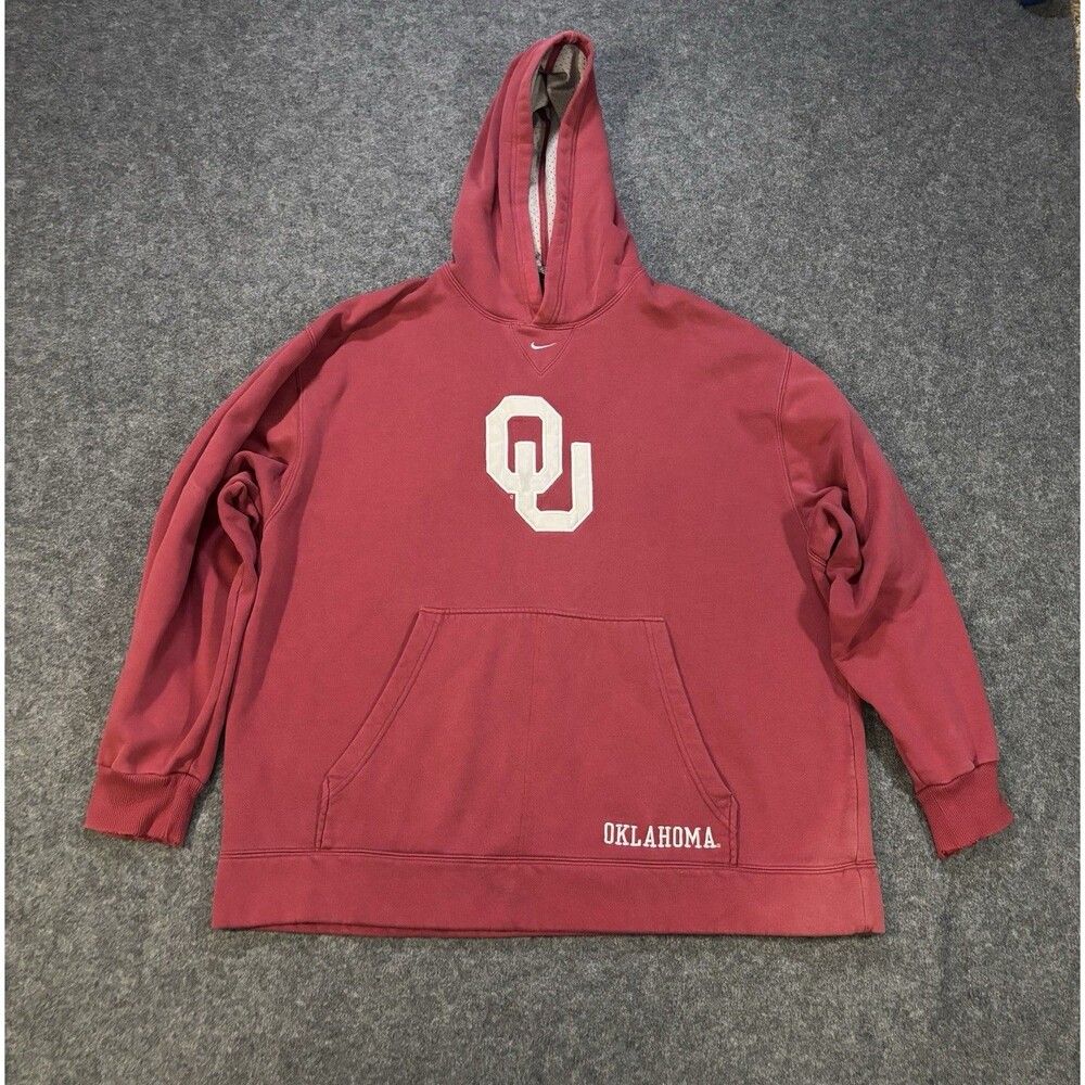 Oklahoma Sooners Nike Hoodie Men’s XL Center Swoosh Y2K Flaw